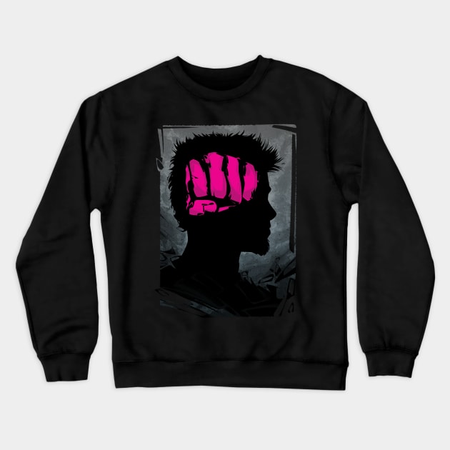 Fight Club Fist Brain Crewneck Sweatshirt by nabakumov